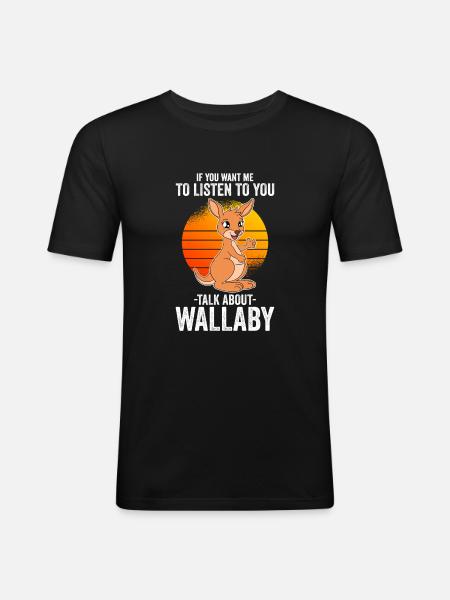 Wallaby Better Than Therapy - Men's Slim Fit T-Shirt - black