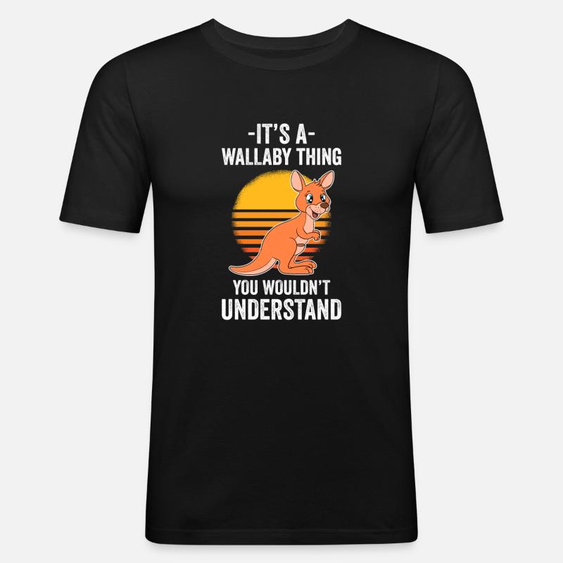 Wallaby Better Than Therapy - Men's Slim Fit T-Shirt - black