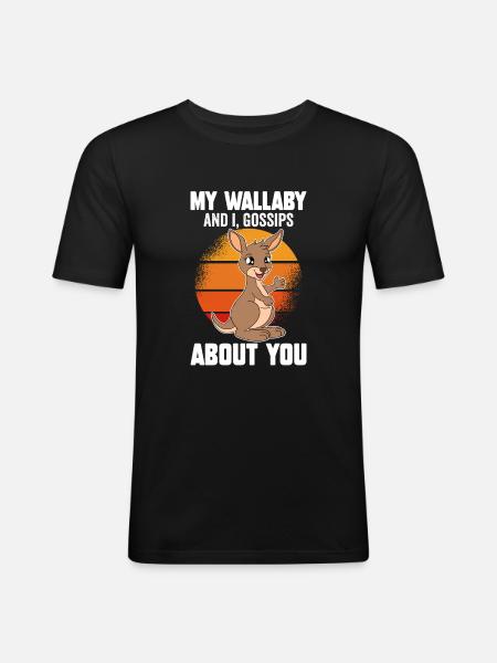 Wallaby Better Than Therapy - Men's Slim Fit T-Shirt - black