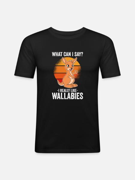 Wallaby Better Than Therapy - Men's Slim Fit T-Shirt - black
