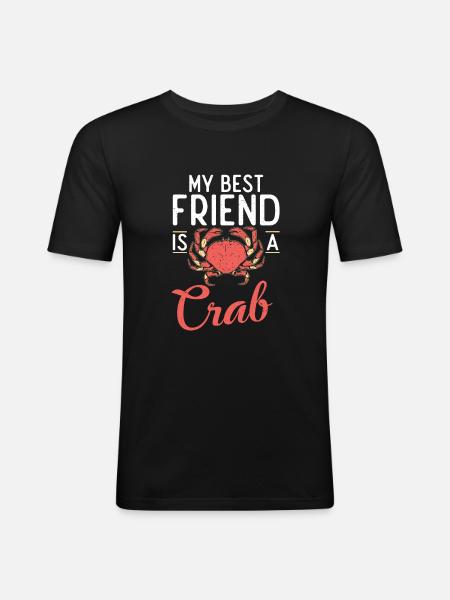 Cadeaux Crab Lover - T-shirt près du corps Homme - noir
