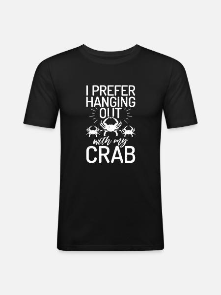 Crab Lover Gifts - Men's Slim Fit T-Shirt - black