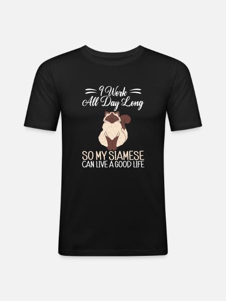 Siamese Cat Gifts - Men's Slim Fit T-Shirt - black