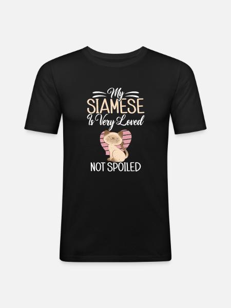Siamesische Katze Geschenke - Männer Slim Fit T-Shirt - Schwarz