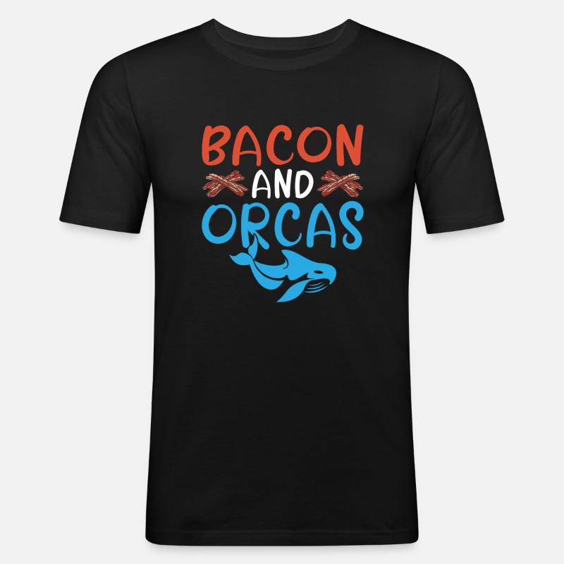 Orca Wal Geschenke - Männer Slim Fit T-Shirt - Schwarz