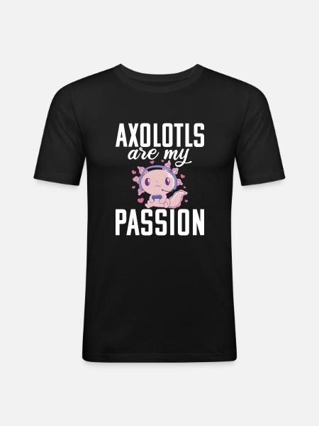 Axolotl Lover Gifts - Men's Slim Fit T-Shirt - black