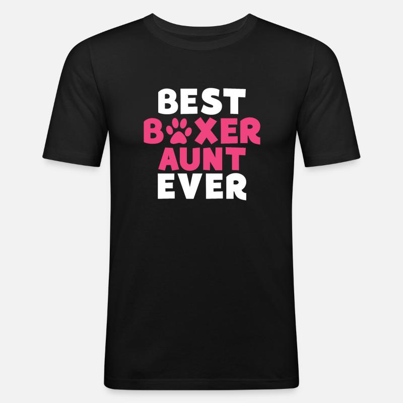 Boxer Hund Geschenke - Männer Slim Fit T-Shirt - Schwarz
