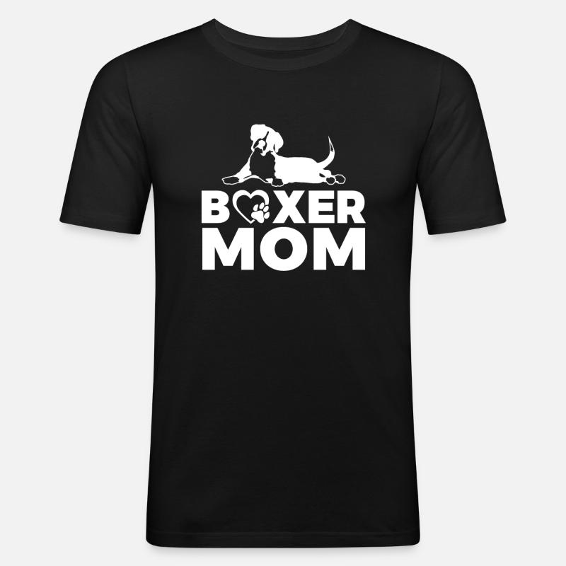 Boxer Hund Geschenke - Männer Slim Fit T-Shirt - Schwarz