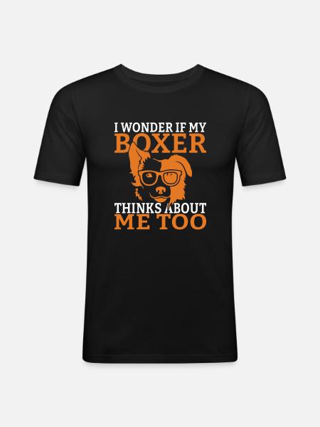 Boxer Dog Gifts - Men's Slim Fit T-Shirt - black