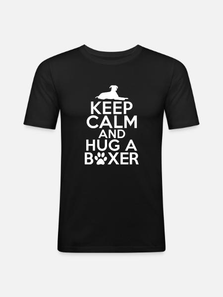 Boxer Hund Geschenke - Männer Slim Fit T-Shirt - Schwarz