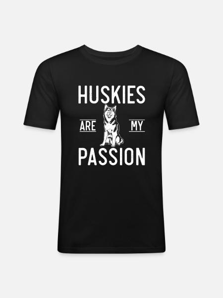 Husky Dog Gifts - Men's Slim Fit T-Shirt - black
