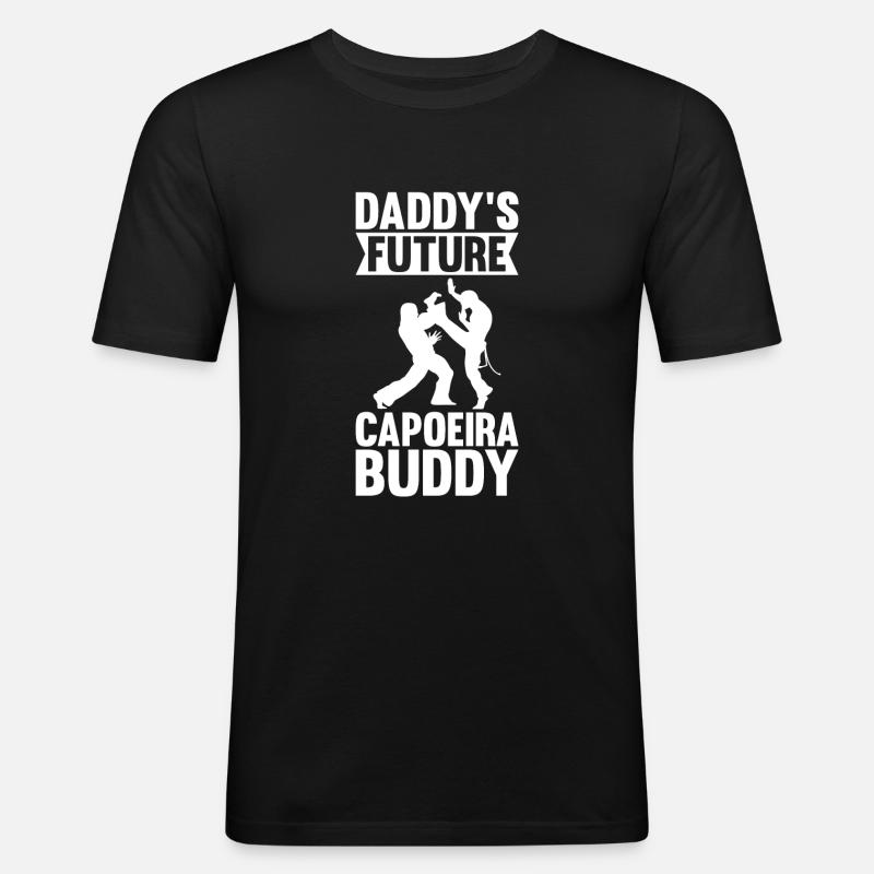 Daddy's Future Capoeira Buddy - Männer Slim Fit T-Shirt - Schwarz