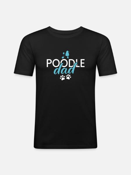 Cadeaux Caniche - T-shirt près du corps Homme - noir