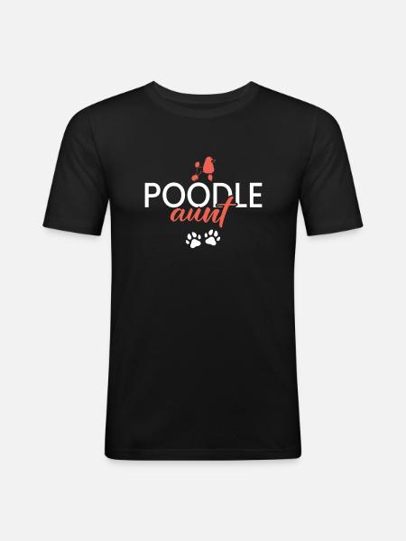 Cadeaux Caniche - T-shirt près du corps Homme - noir