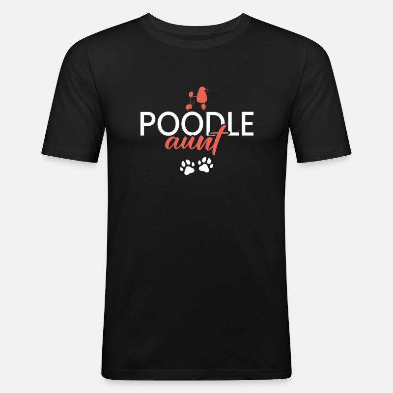 Pudel Geschenke - Männer Slim Fit T-Shirt - Schwarz