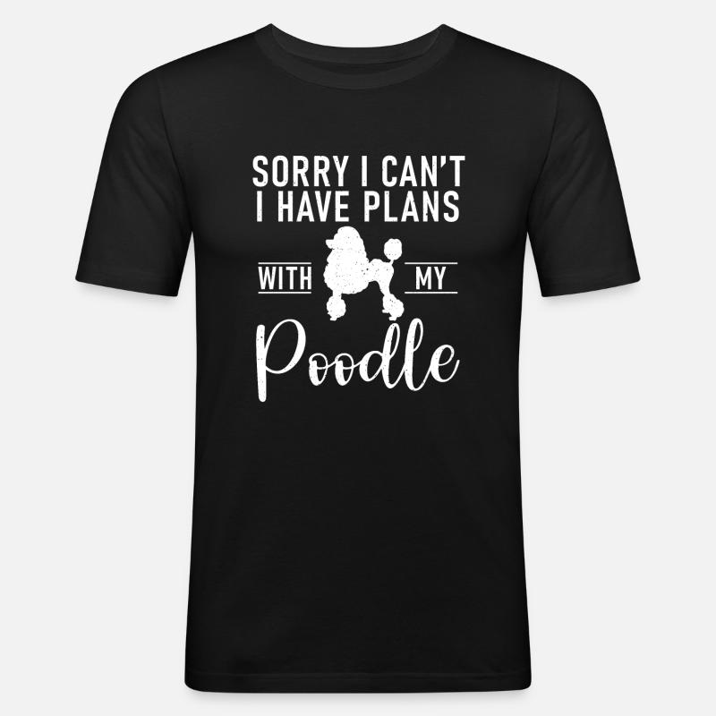 Pudel Geschenke - Männer Slim Fit T-Shirt - Schwarz