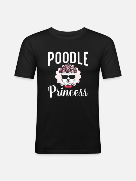 Cadeaux Caniche - T-shirt près du corps Homme - noir