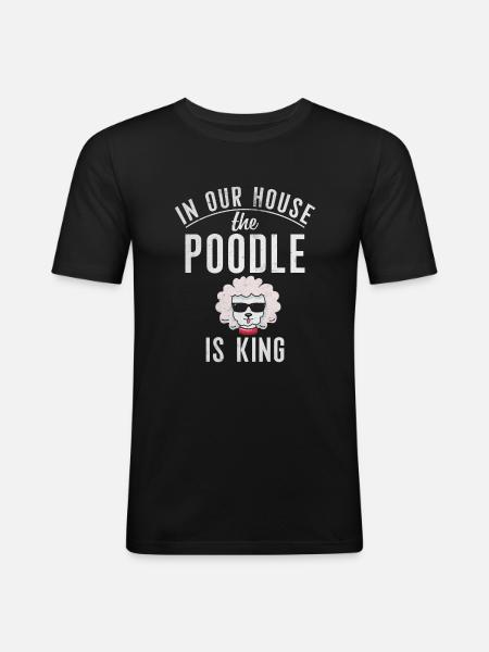 Cadeaux Caniche - T-shirt près du corps Homme - noir