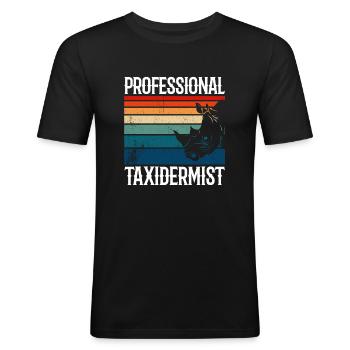 Taxidermiste professionnel - T-shirt près du corps Homme - noir - Devant - Nik (191cm)