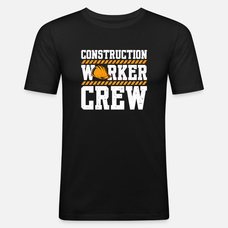 Construction Worker Crew - Men's Slim Fit T-Shirt - black