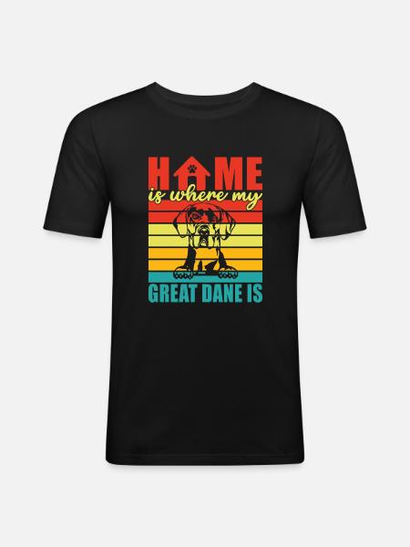 Great Dane Gifts - Männer Slim Fit T-Shirt - Schwarz