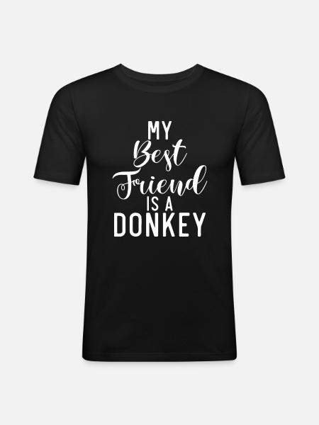 Donkey Lover Gifts - Men's Slim Fit T-Shirt - black