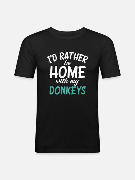 Donkey Lover Gifts - Men's Slim Fit T-Shirt - black