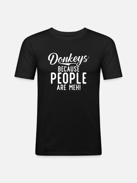 Donkey Lover Gifts - Men's Slim Fit T-Shirt - black