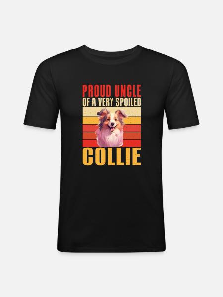 Collie Gifts - Männer Slim Fit T-Shirt - Schwarz