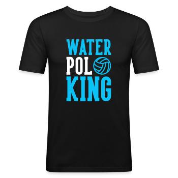 Water Polo King - Men's Slim Fit T-Shirt - black - Front - Nik (191cm)