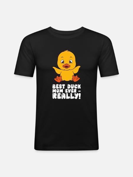 Funny duck Cute ducks - Men's Slim Fit T-Shirt - black