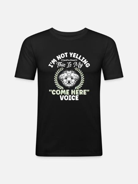 Maltese Owner Gifts - Men's Slim Fit T-Shirt - black