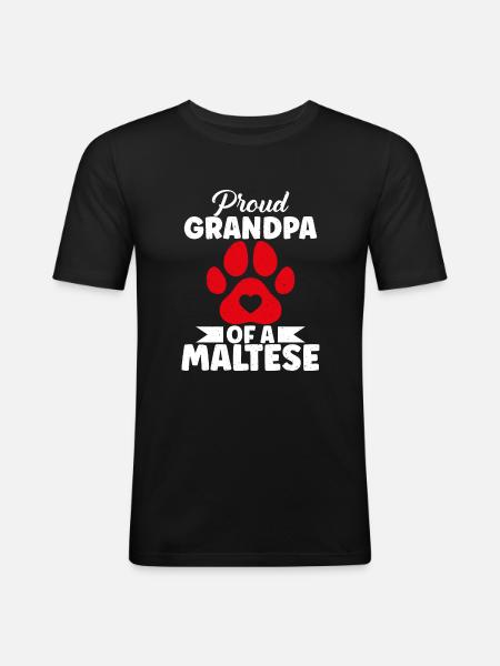 Maltese Owner Gifts - Men's Slim Fit T-Shirt - black