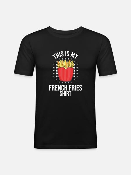 Funny Fries Funny French Fries - Men's Slim Fit T-Shirt - black