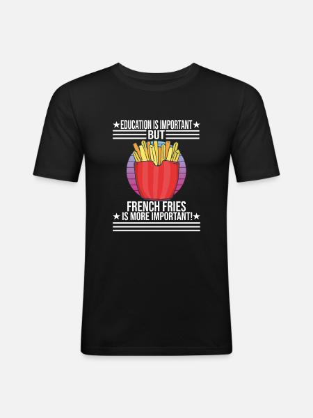 Funny Fries Funny French Fries - Men's Slim Fit T-Shirt - black
