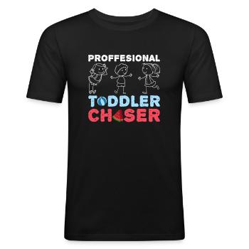 Au Pair Girl Kindergarten Nanny - Men's Slim Fit T-Shirt - black - Front - Nik (191cm)