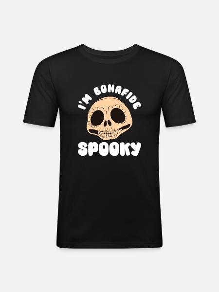 Halloween Pumpkin Halloween Ghost - Men's Slim Fit T-Shirt - black