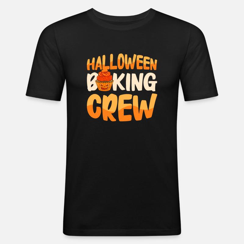 Bäcker Halloween Geschenke Konditor - Männer Slim Fit T-Shirt - Schwarz
