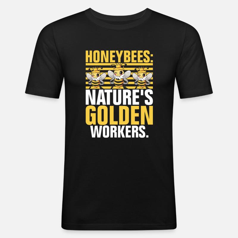 Bee Gifts - Männer Slim Fit T-Shirt - Schwarz