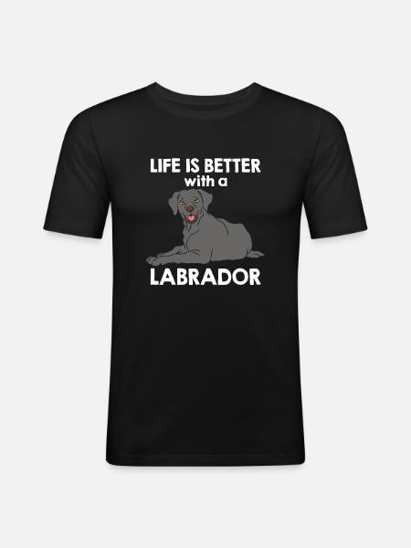 Labrador Dog Labrador Retriever - Men's Slim Fit T-Shirt - black