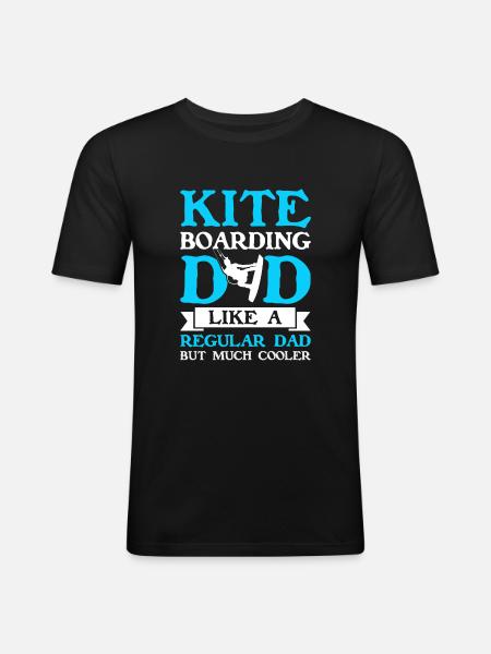 Kiteboarding Kitesurfer Kitesurfing Kiteboarder - Men's Slim Fit T-Shirt - black