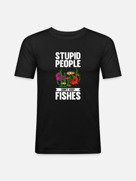 Aquaristics, Fish farming, Aquarists - Men's Slim Fit T-Shirt - black