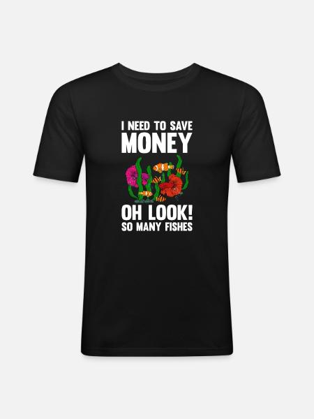 Aquaristics, Fish farming, Aquarists - Men's Slim Fit T-Shirt - black