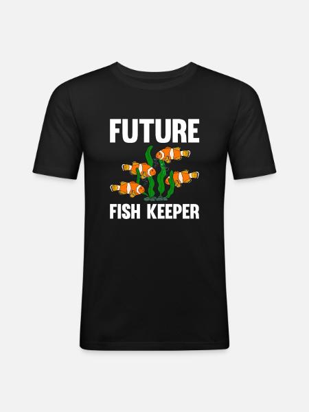 Aquarium fish farming aquarists - Men's Slim Fit T-Shirt - black