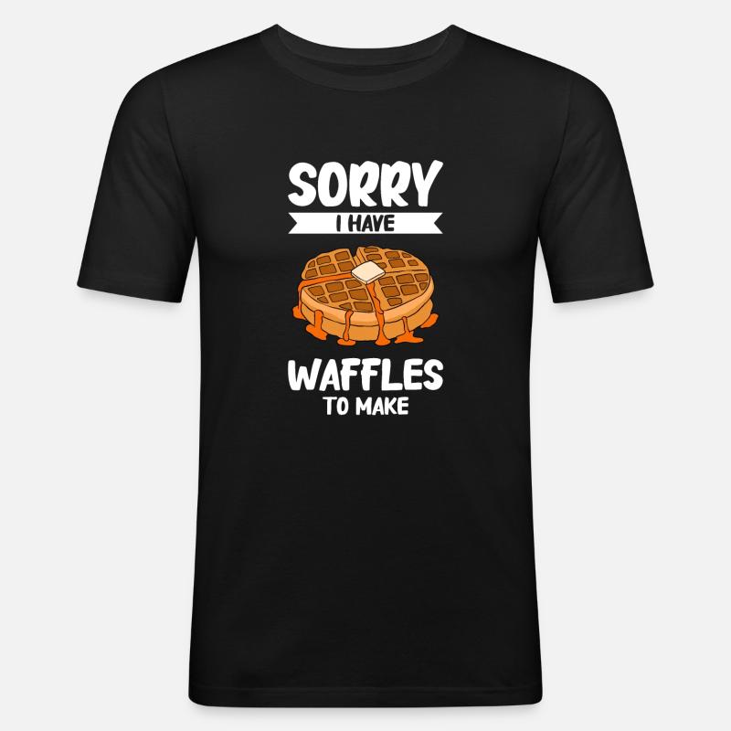 Waffle making waffle maker - Men's Slim Fit T-Shirt - black