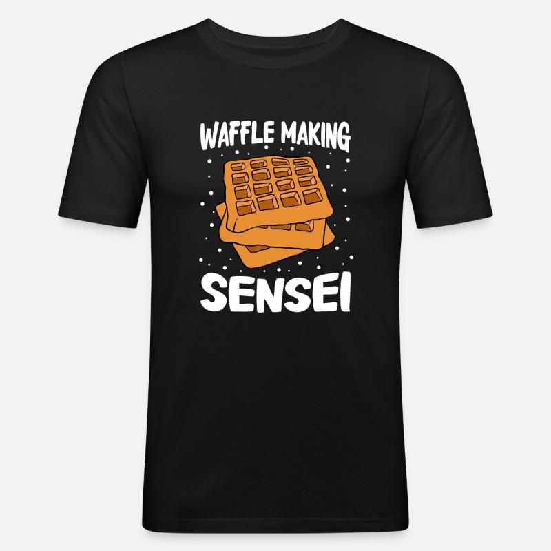 Waffle making waffle maker - Men's Slim Fit T-Shirt - black