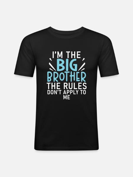 Big Brother Gift - Men's Slim Fit T-Shirt - black