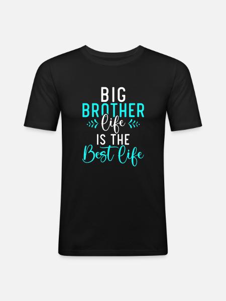 Big Brother Gift - Männer Slim Fit T-Shirt - Schwarz