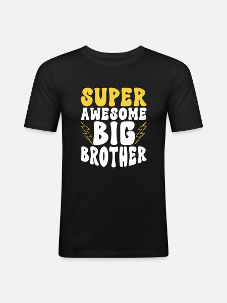 Big Brother Gift - Männer Slim Fit T-Shirt - Schwarz