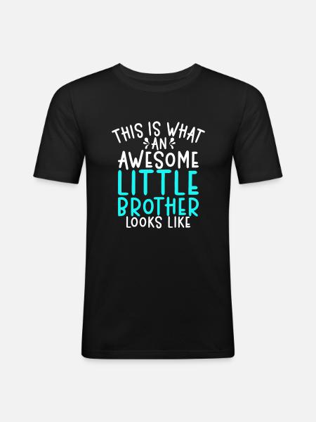 Cadeaux Petit Frère - T-shirt près du corps Homme - noir